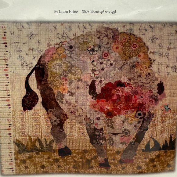 White Buffalo Quilt Pattern by Laura Heine Fiberworks Collage Pattern New Unused - Picture 5 of 9